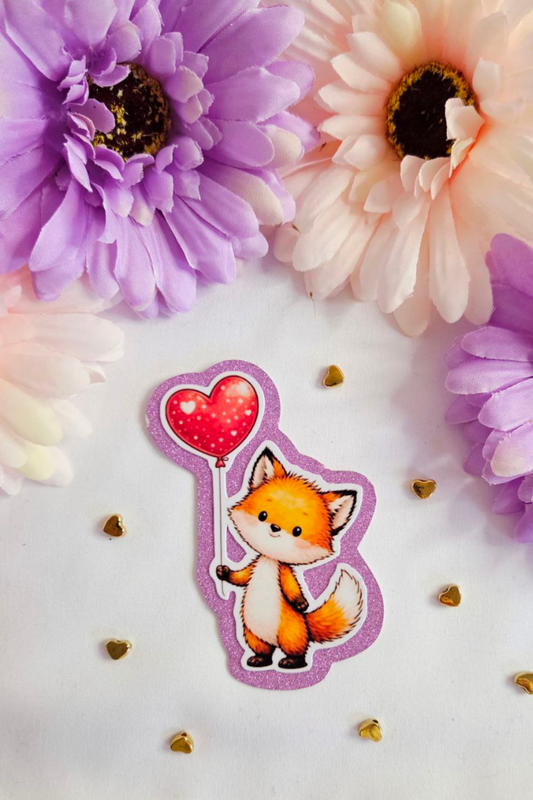 Fox Glitter Sticker