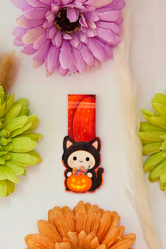 Halloween Cat Magnetic Bookmark