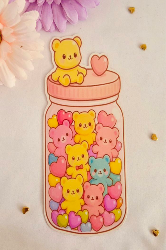 Candy Bear Jar Bookmark