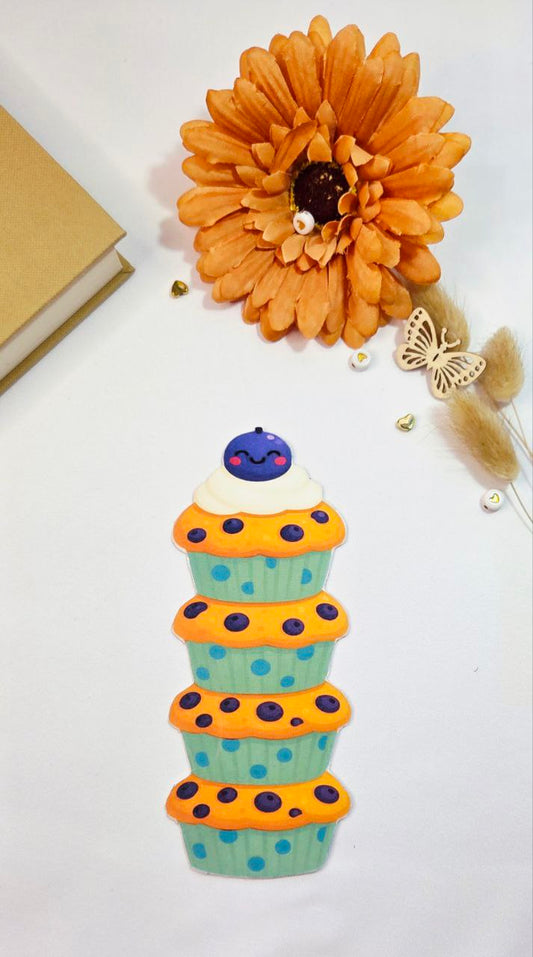 Blueberry Cupcake Bookmark