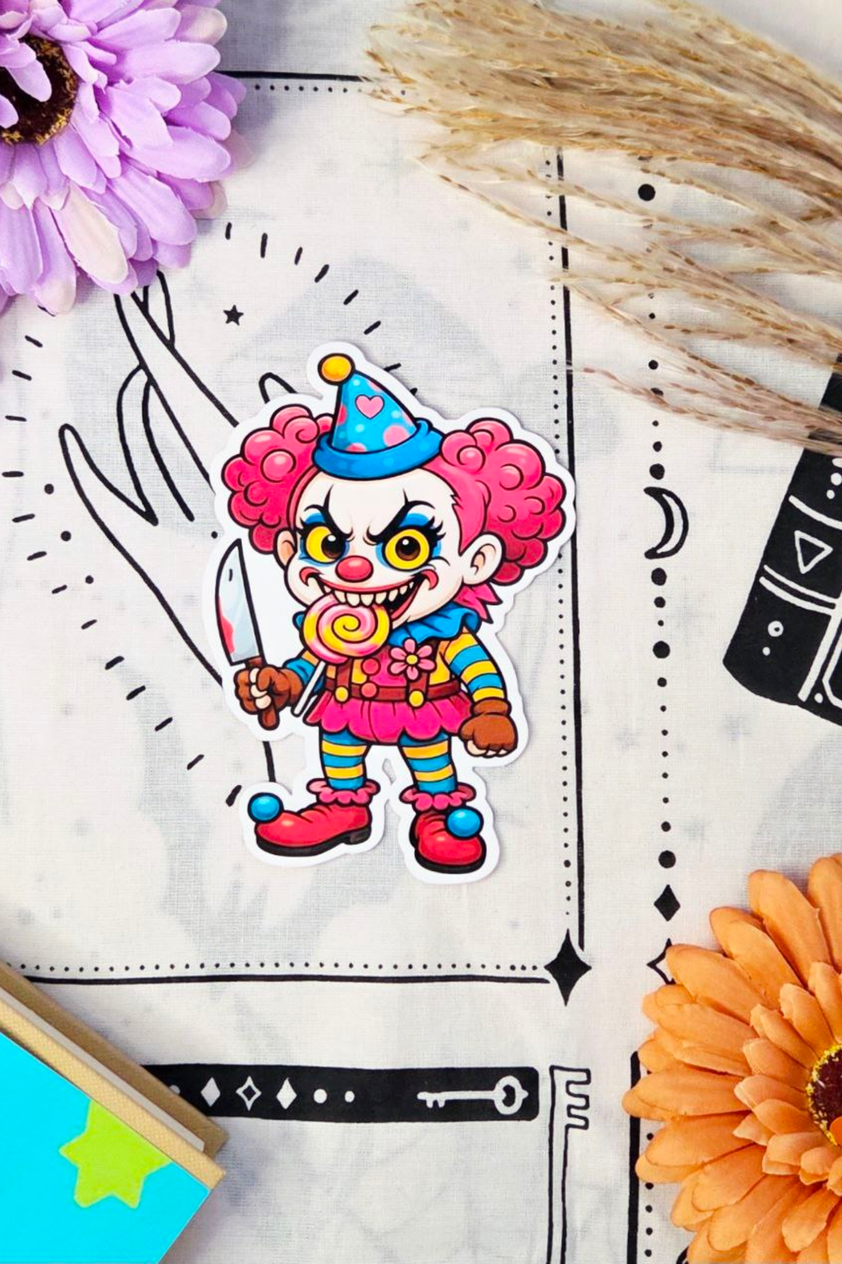 Lollipop Slayer Clown Sticker