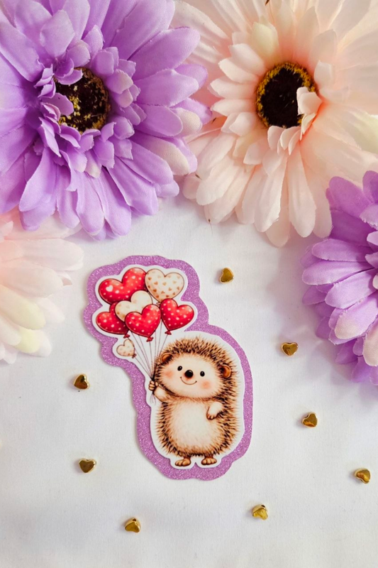 Hedgehog Glitter Sticker