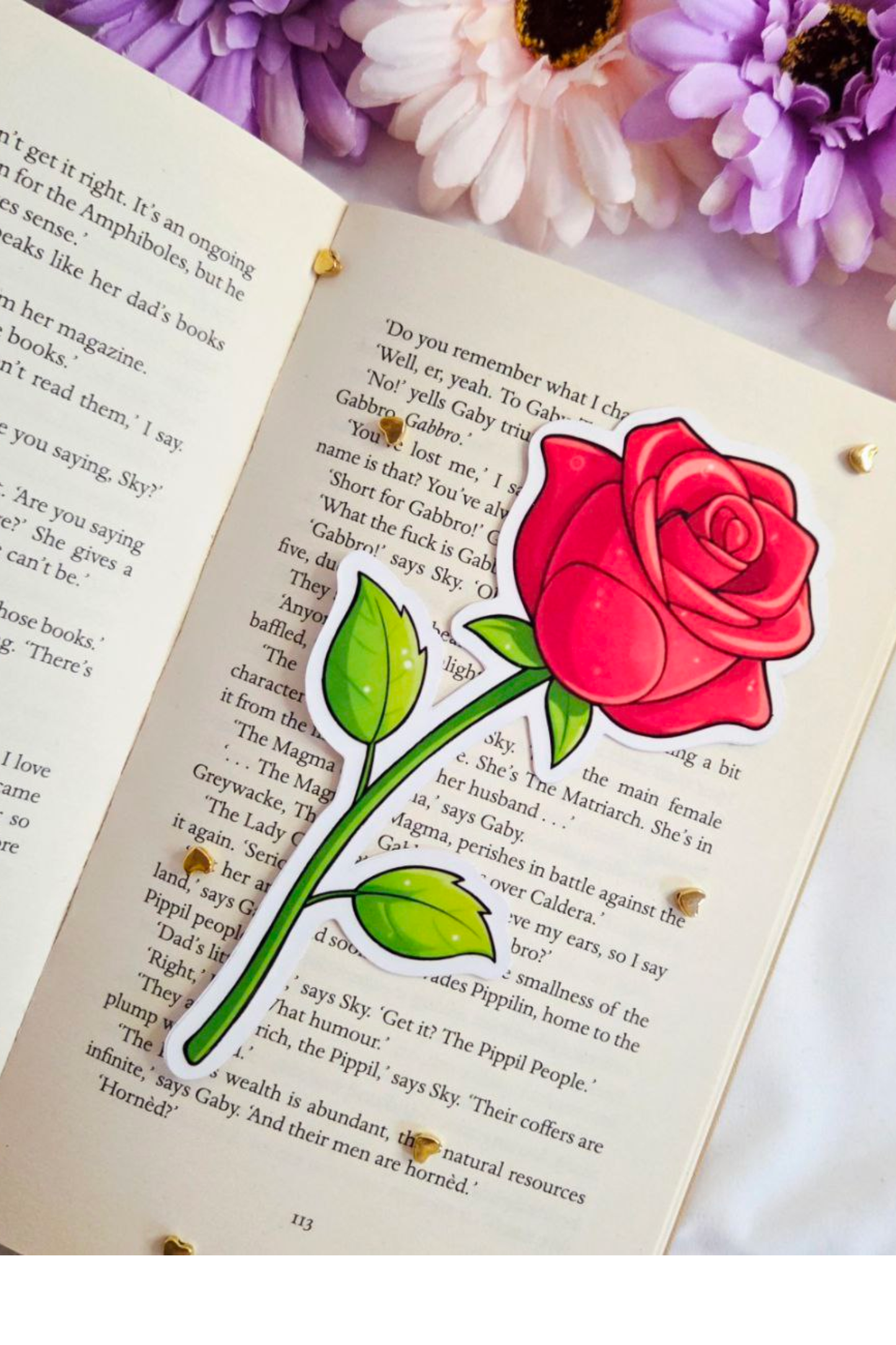 Crimson Rose Promise Bookmark