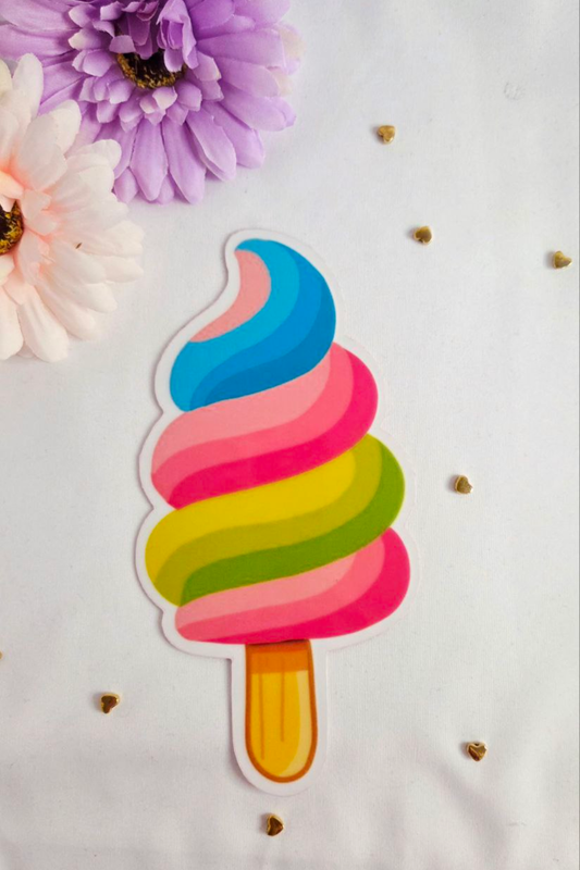 Rainbow Swirl Delight Dessert Bookmark