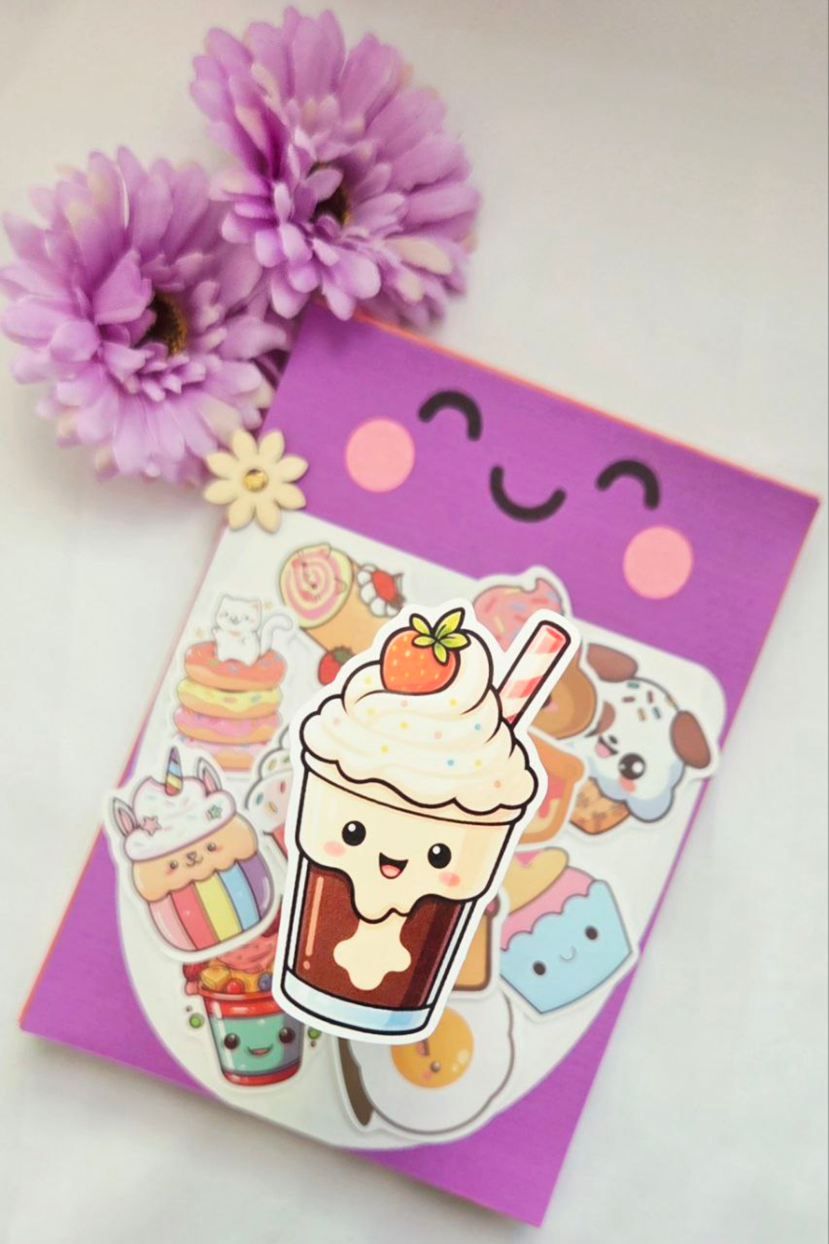🍰 LivLivStar Sweet Fantasy Dessert Collection - Pack of 17 Stickers