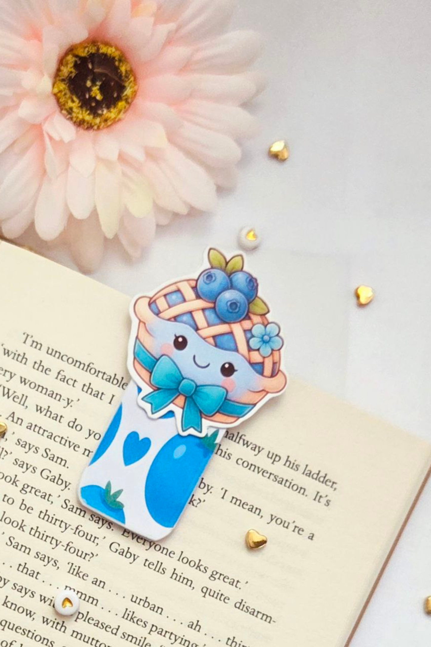 Blueberry Bliss Pie Magnetic Bookmark