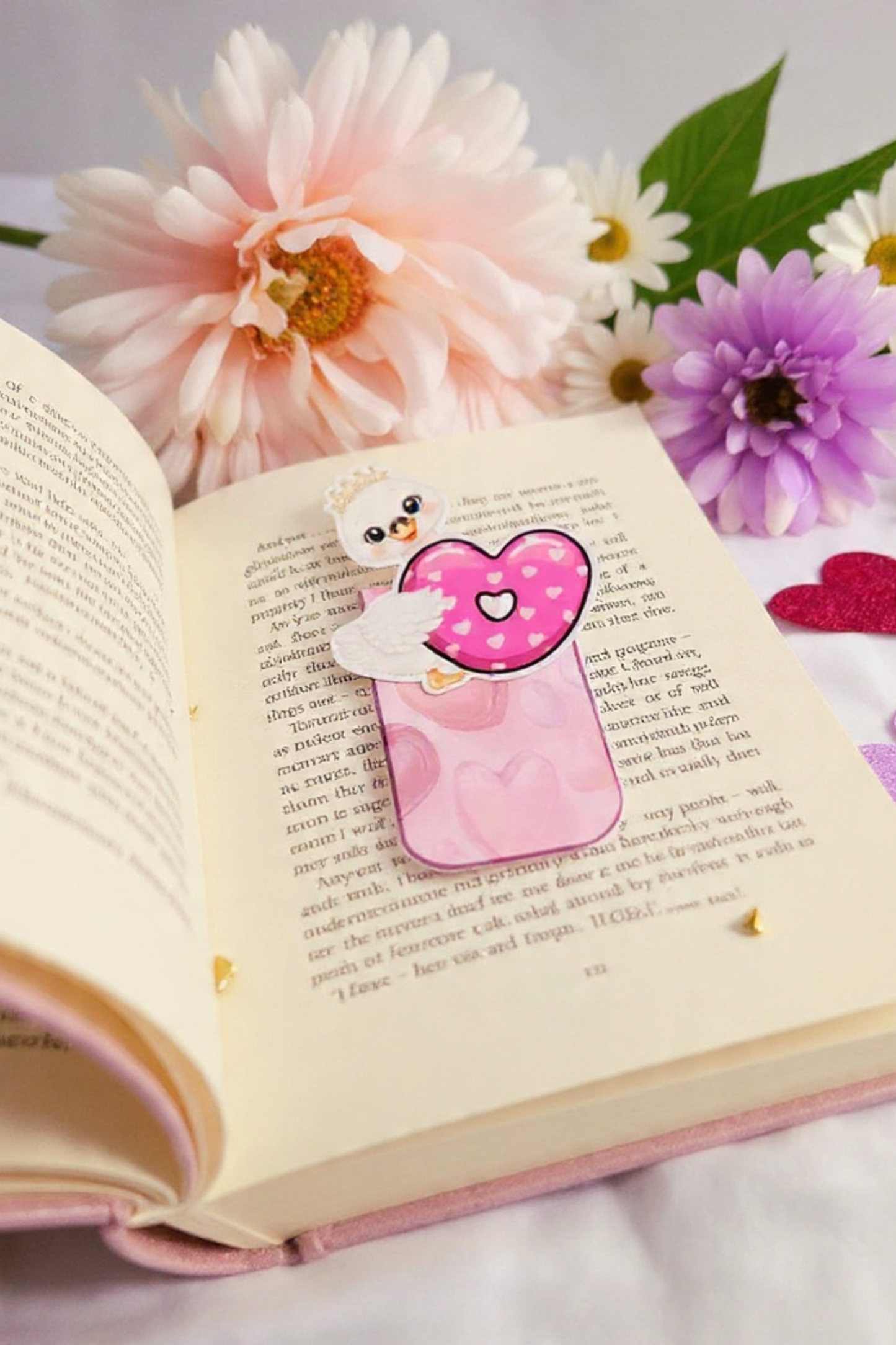 💕 LOVE Swan Magnetic Bookmark Set