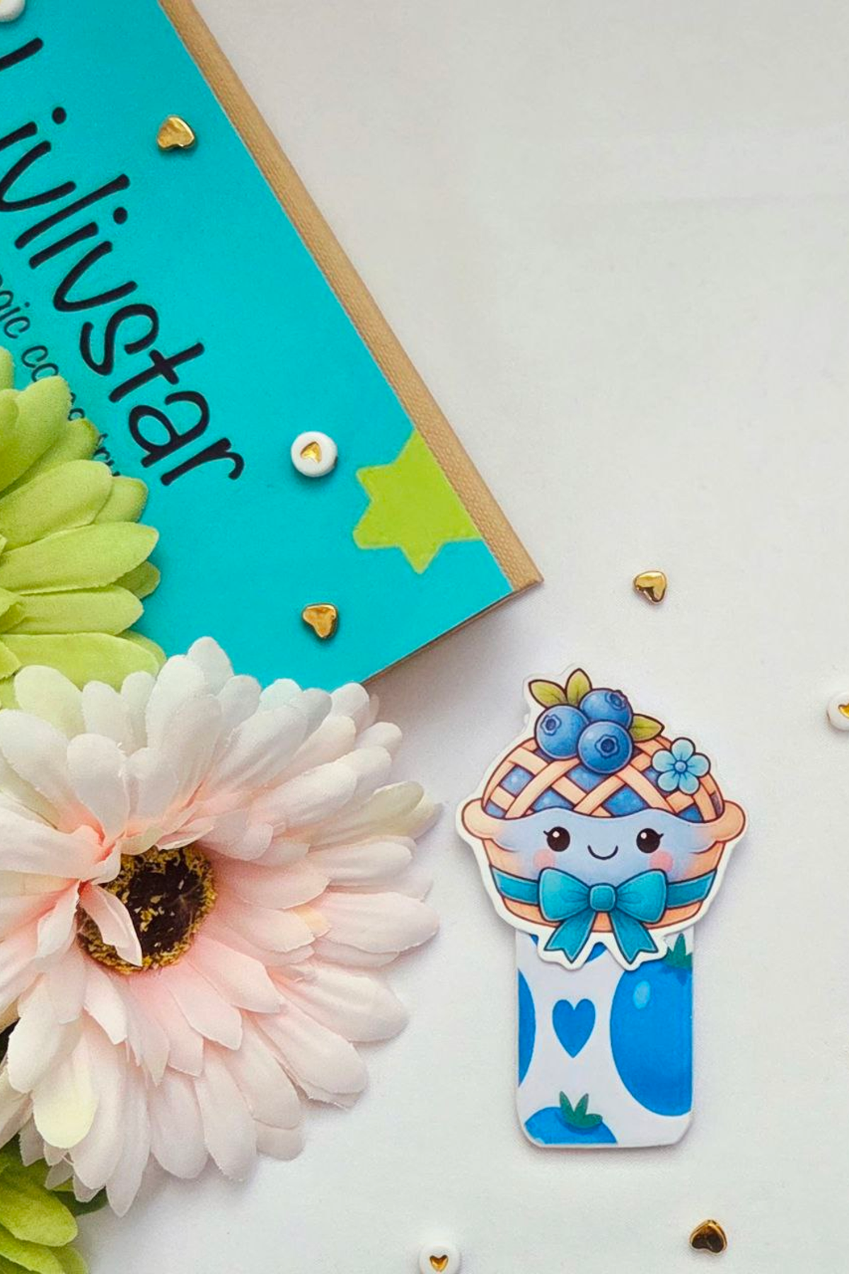 Blueberry Bliss Pie Magnetic Bookmark
