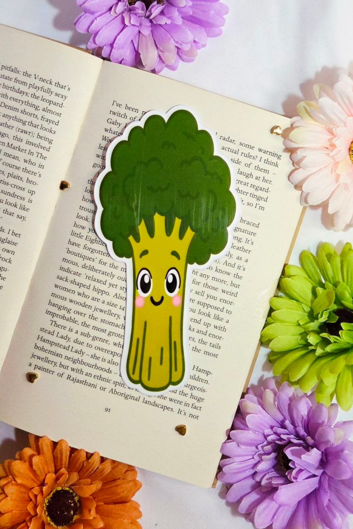 Happy Broccoli Bookmark