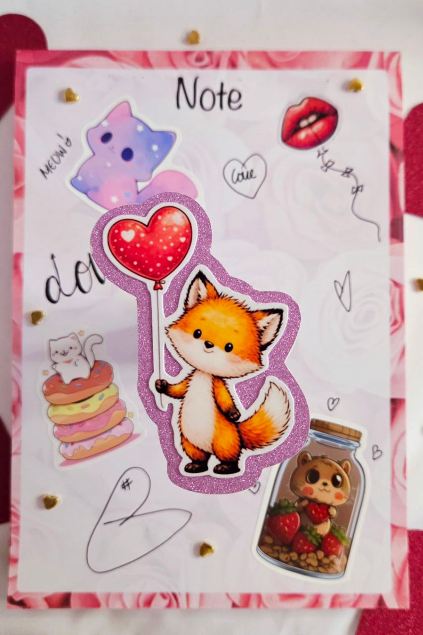 Fox Glitter Sticker