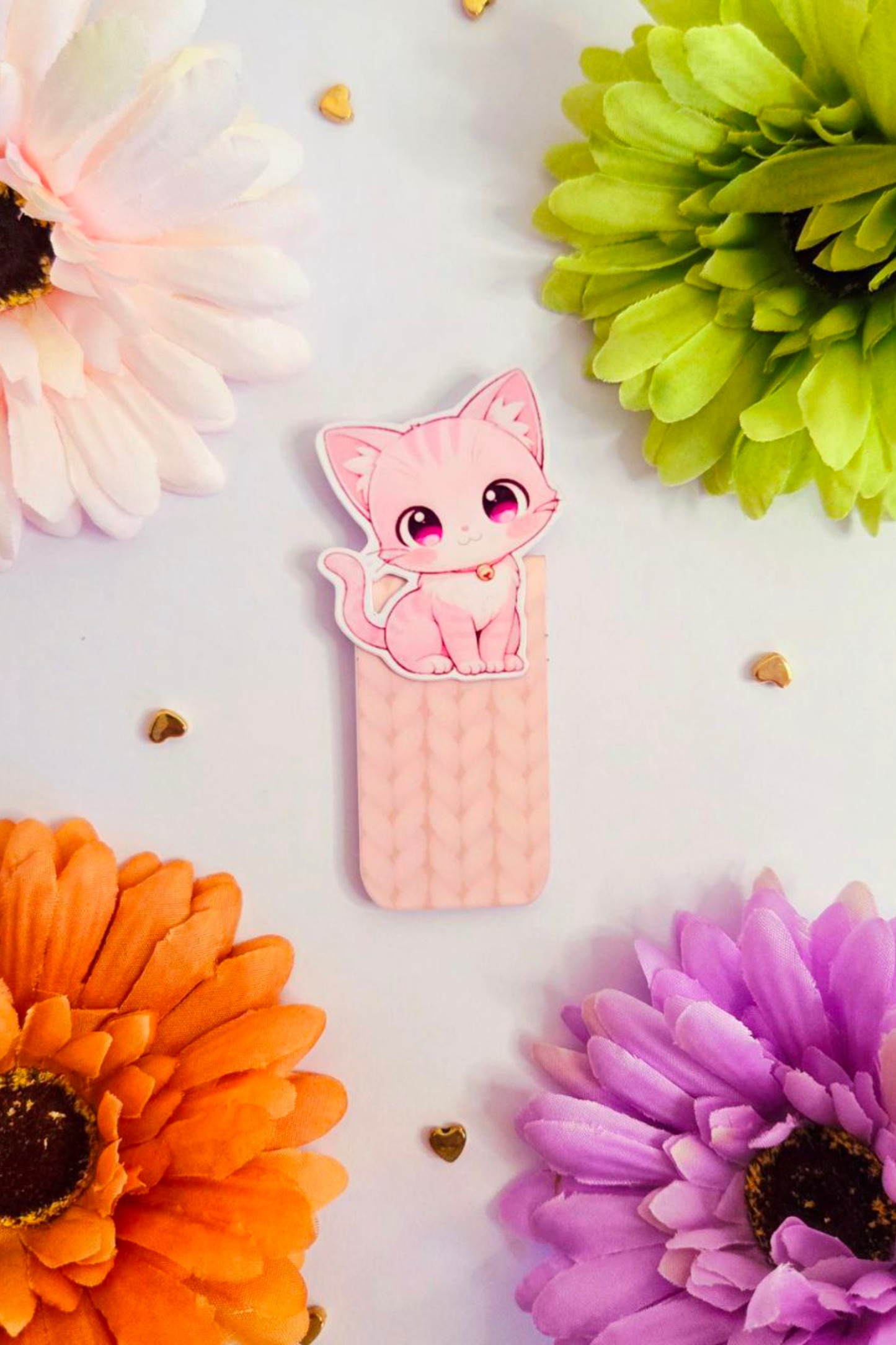 Blush Love Cat – Magnetic Bookmark