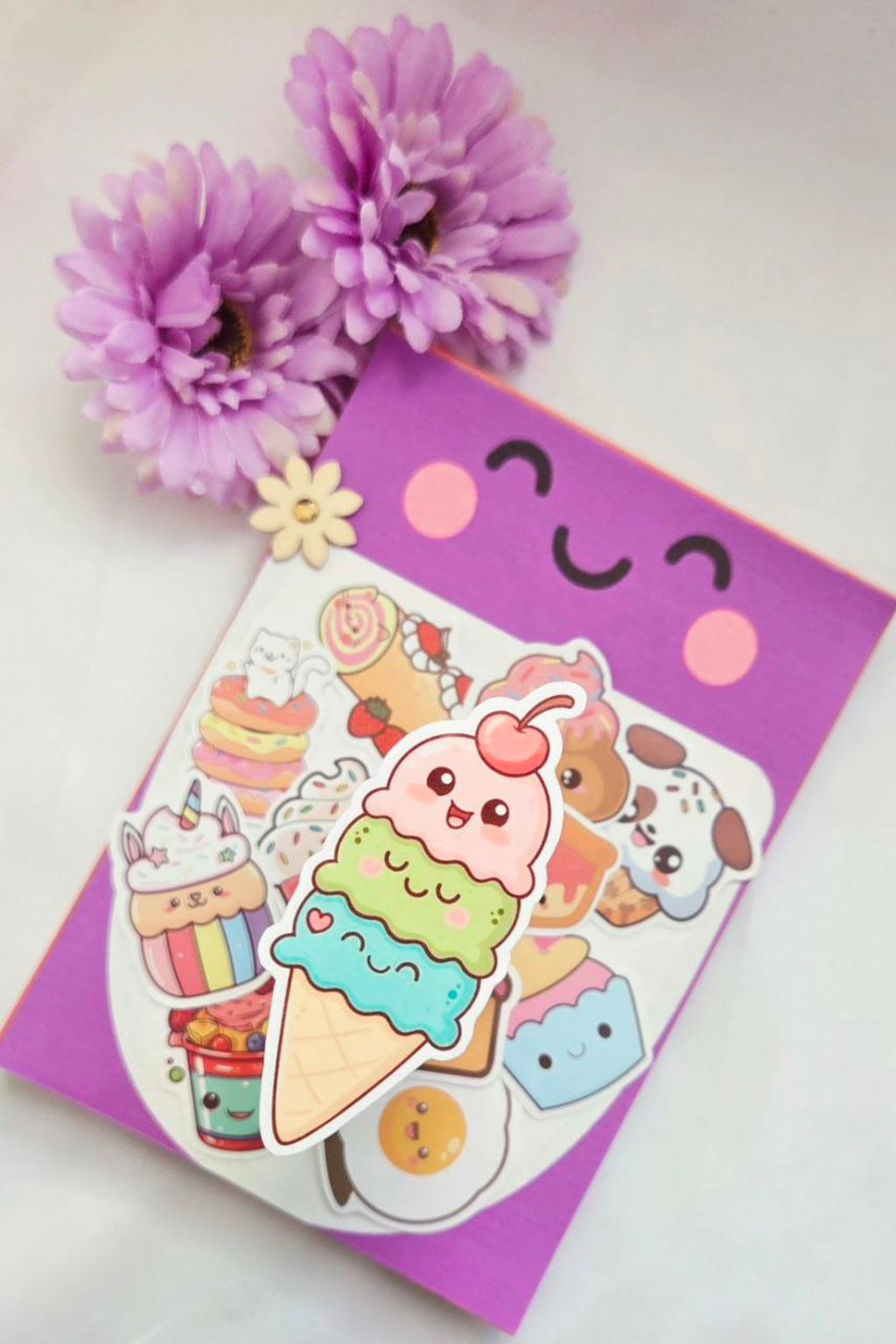 🍰 LivLivStar Sweet Fantasy Dessert Collection - Pack of 17 Stickers