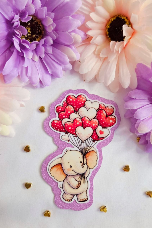 Elephant Glitter Sticker