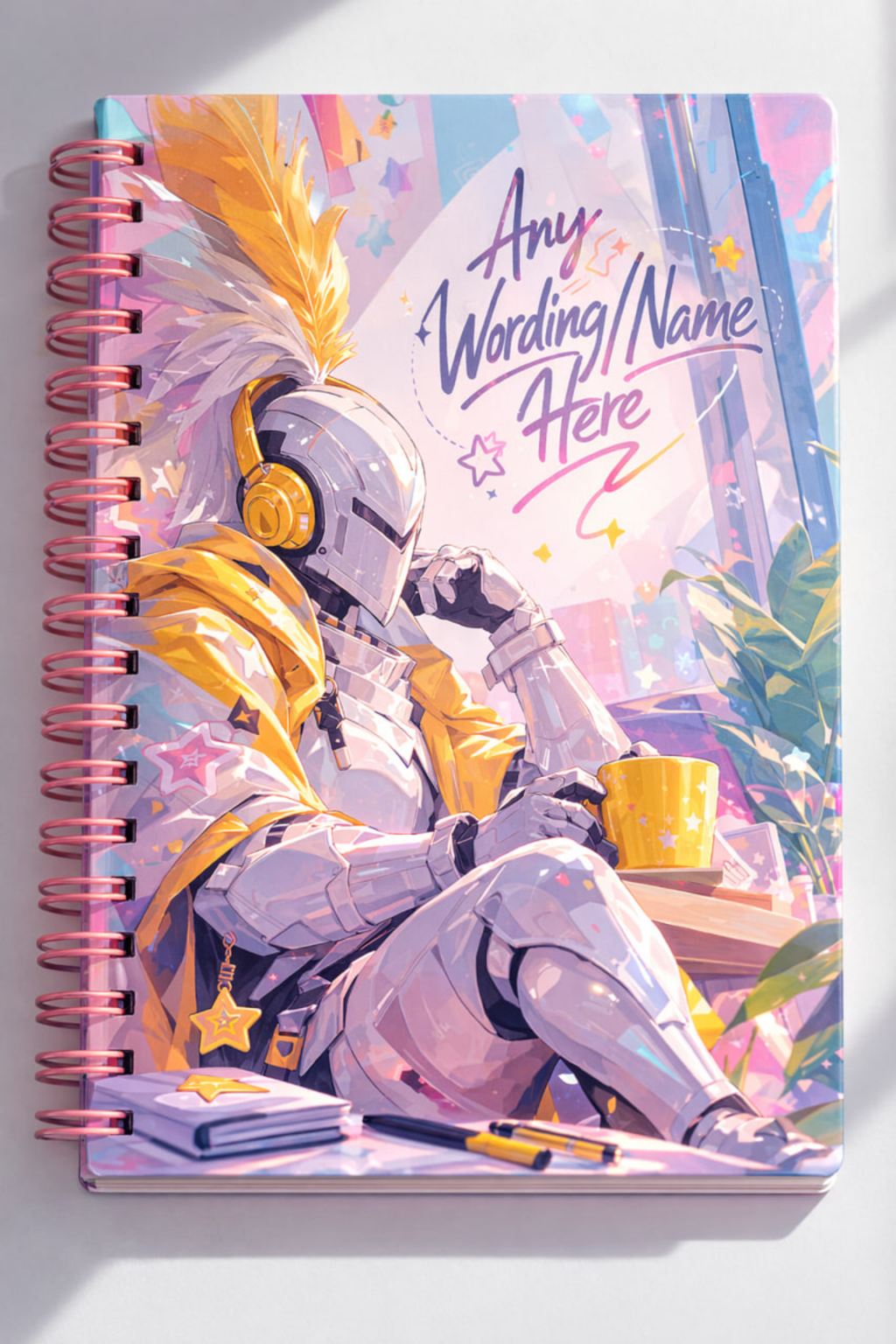 Golden Coffee Knight Notebook
