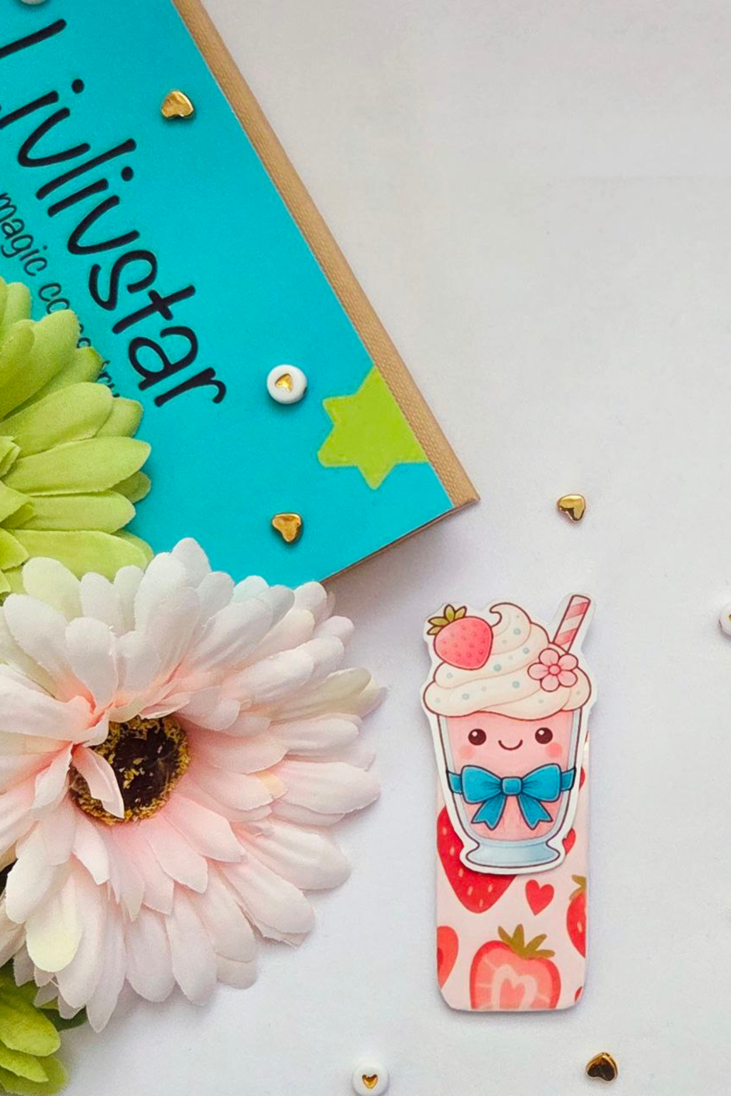 Blush Berry Milkshake Magnetic Bookmark