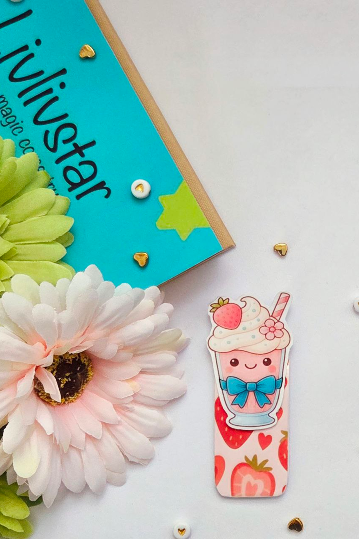 Blush Berry Milkshake Magnetic Bookmark