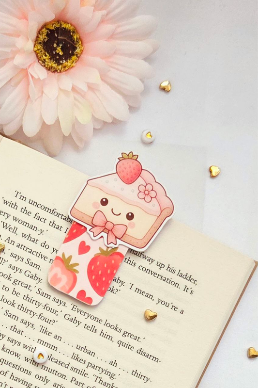 Strawberry Cream Cake Magnetic Bookmark