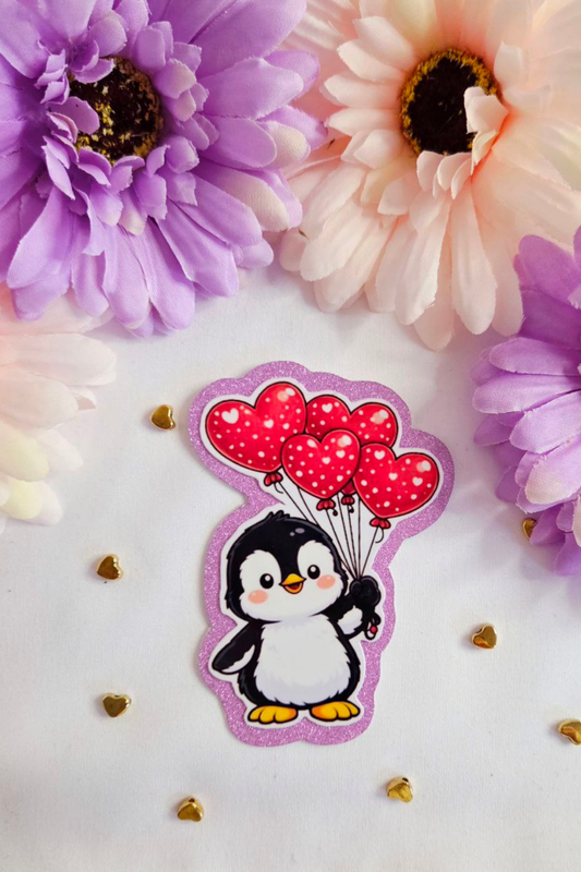 Penguin Glitter Sticker