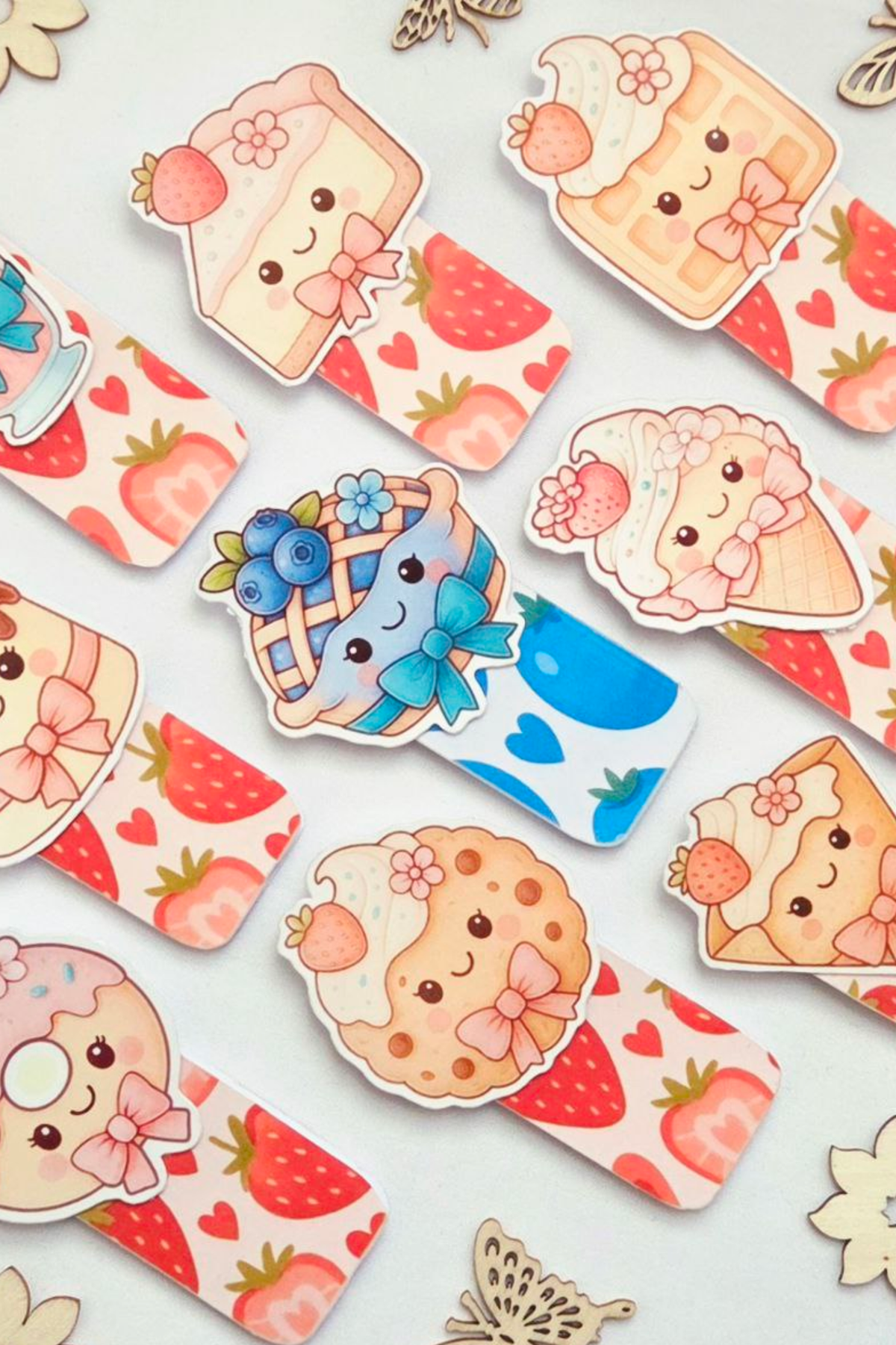 Strawberry Cocoa Bliss Magnetic Bookmark