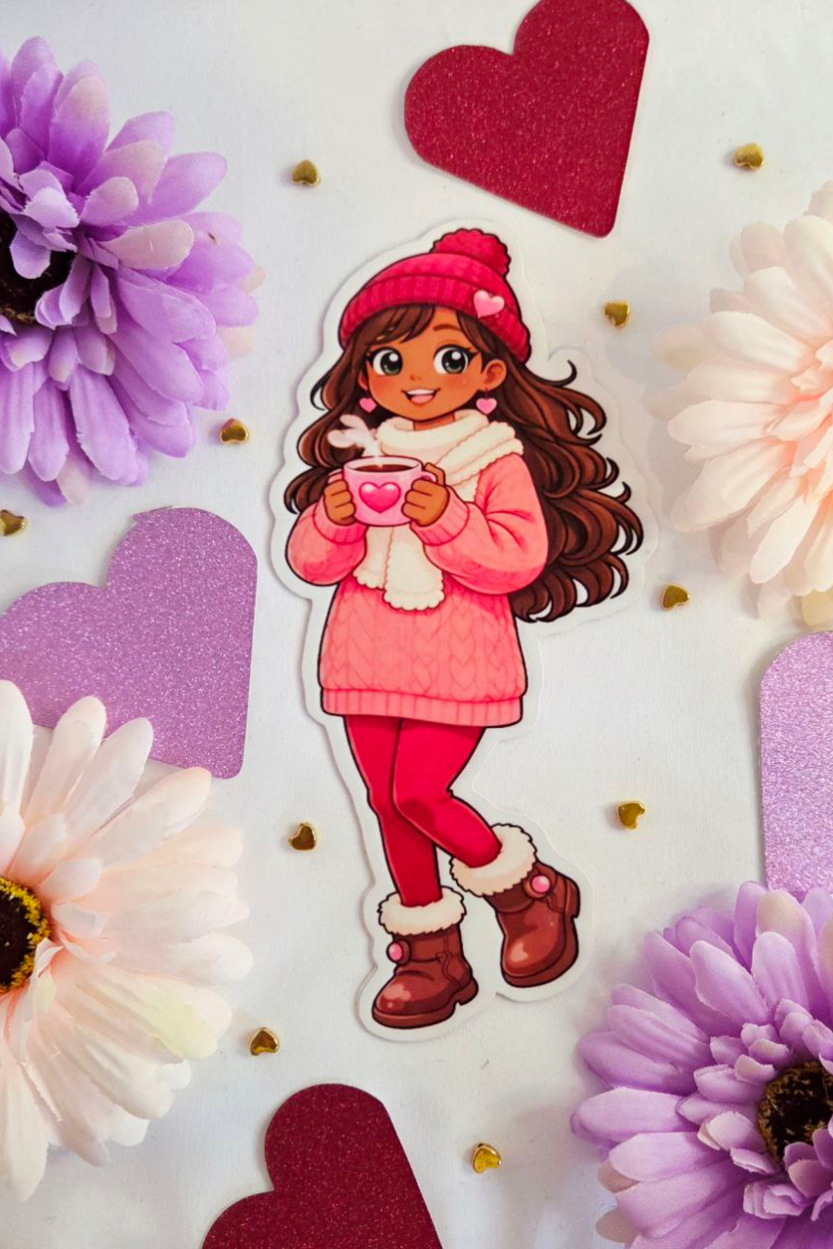 Winter Heart Glow Bookmark