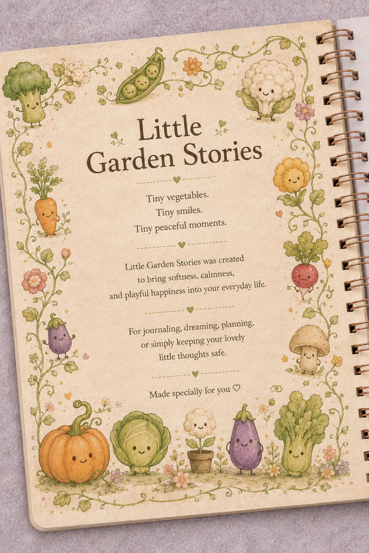 Little Garden Stories — Personalised A5 Notebook
