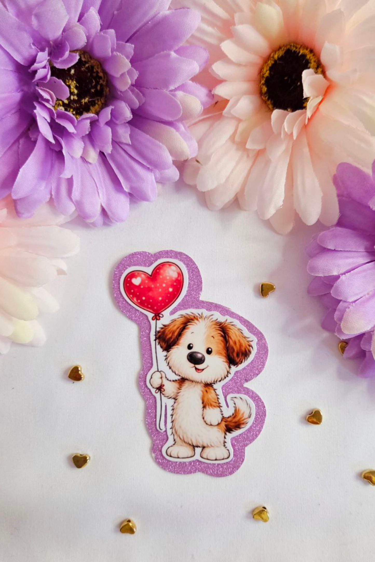Puppy Glitter Sticker