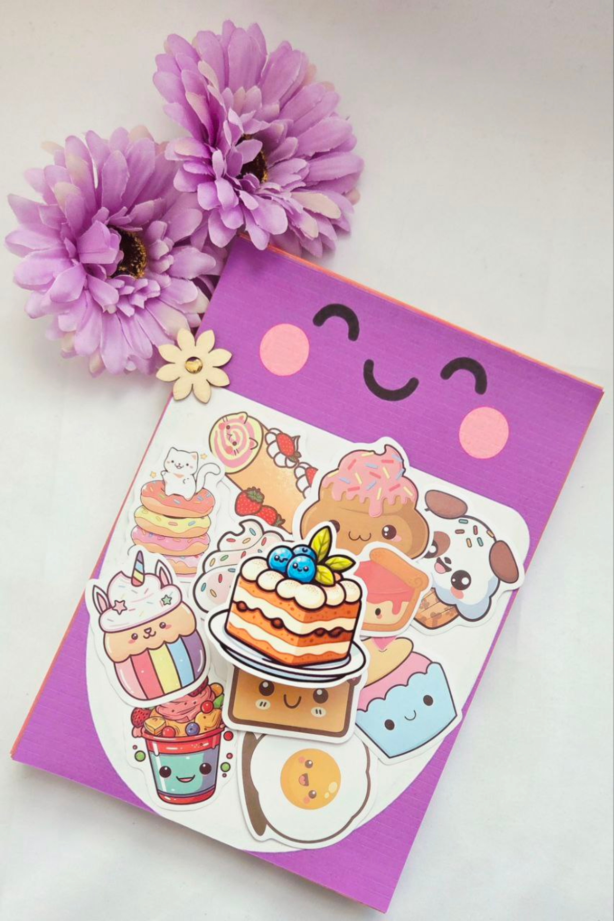 🍰 LivLivStar Sweet Fantasy Dessert Collection - Pack of 17 Stickers