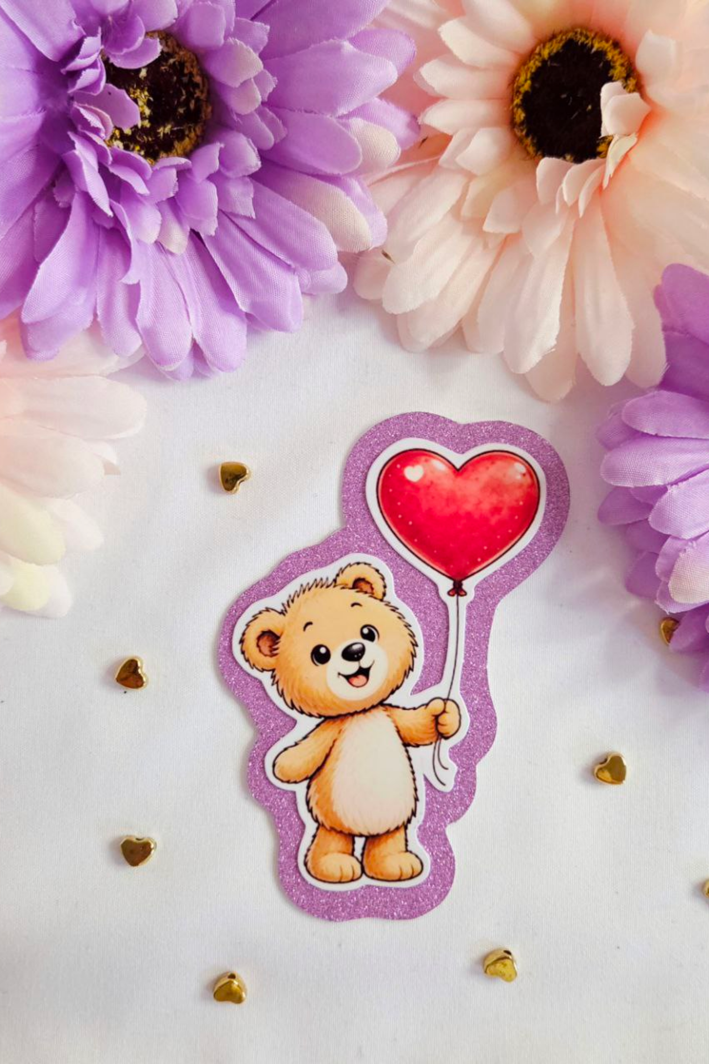 Teddy Glitter Sticker