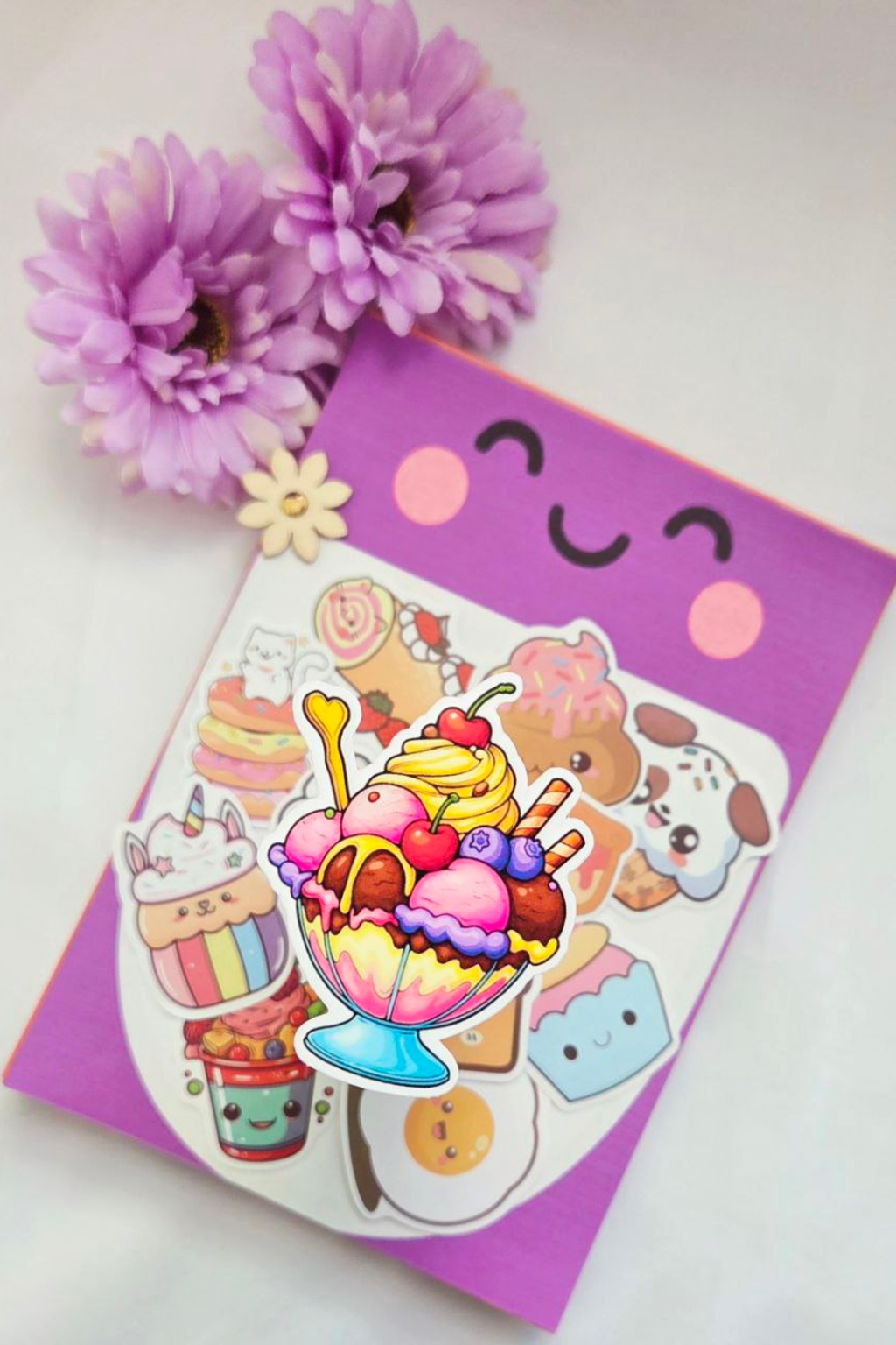 🍰 LivLivStar Sweet Fantasy Dessert Collection - Pack of 17 Stickers