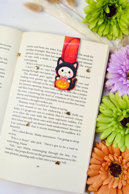 Halloween Cat Magnetic Bookmark