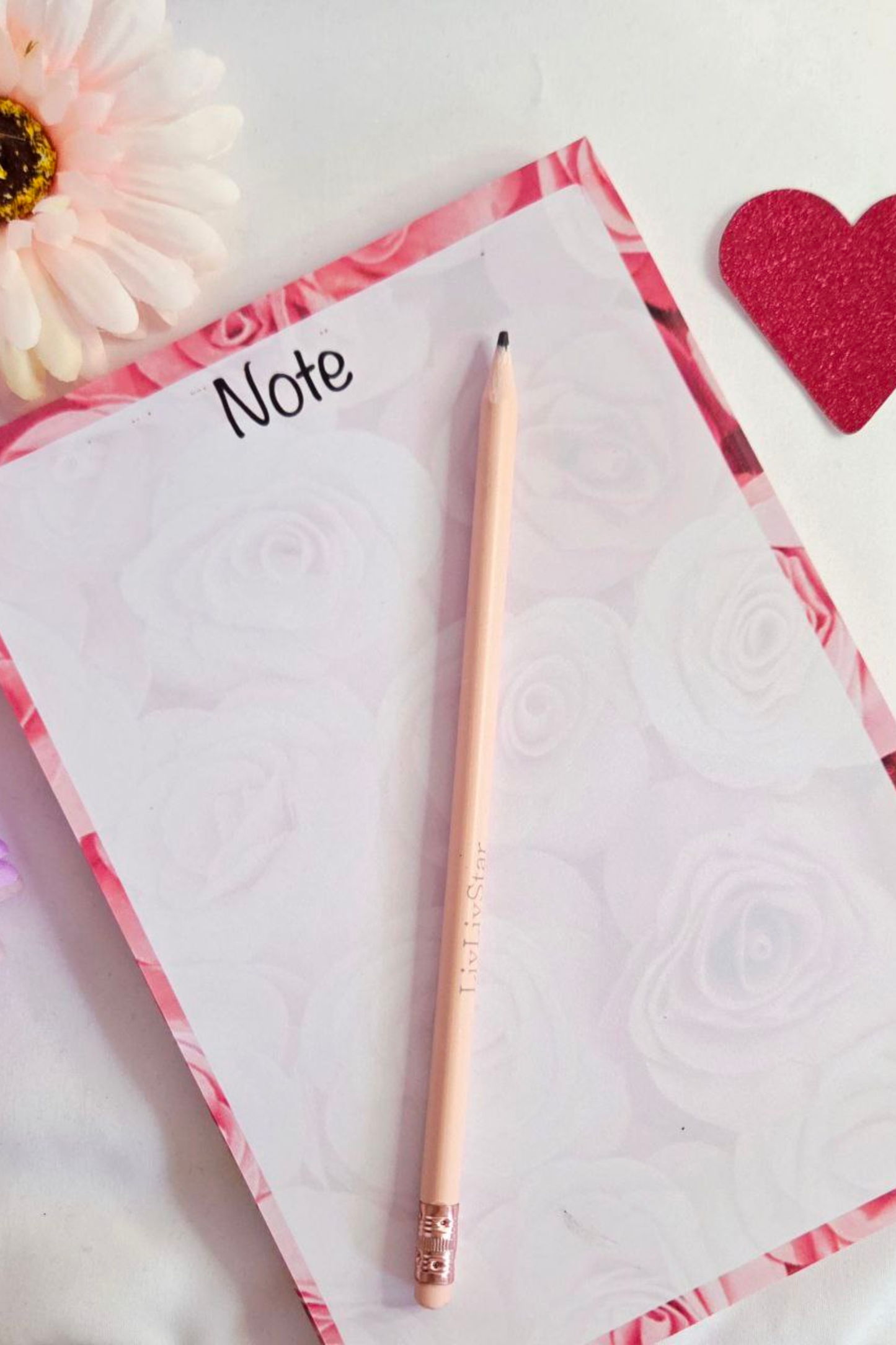 🌸 Rose Bloom A5 Notepad – 60 Pages