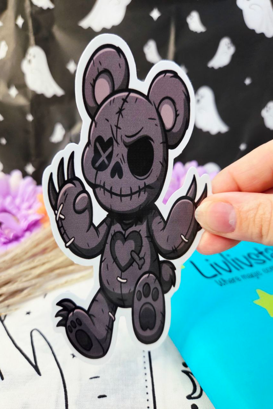 Cursed Teddy Sticker
