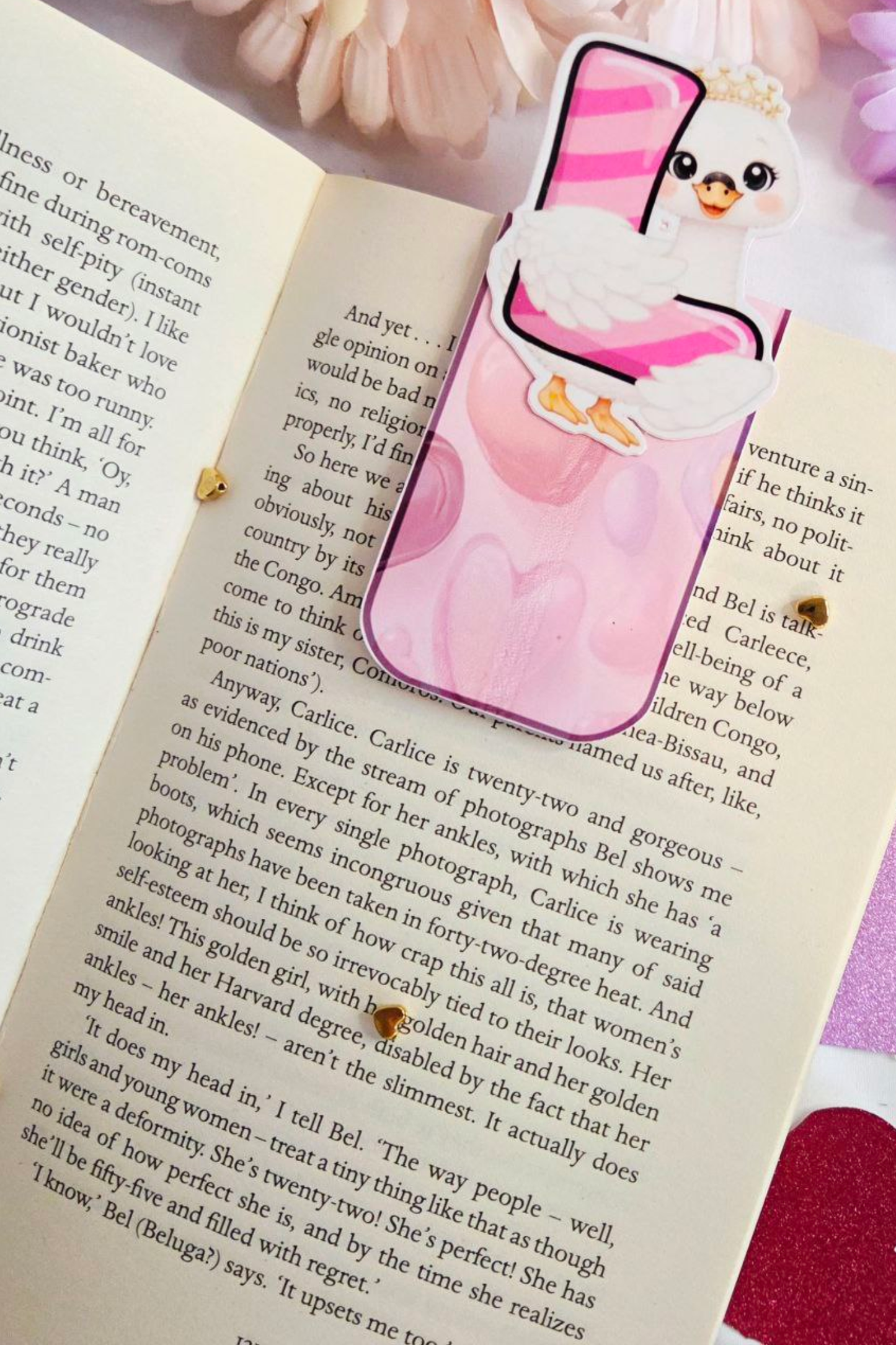 💕 LOVE Swan Magnetic Bookmark Set