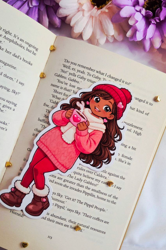 Winter Heart Glow Bookmark