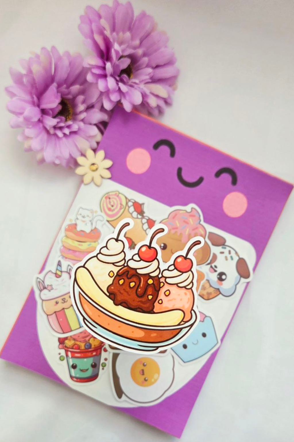 🍰 LivLivStar Sweet Fantasy Dessert Collection - Pack of 17 Stickers