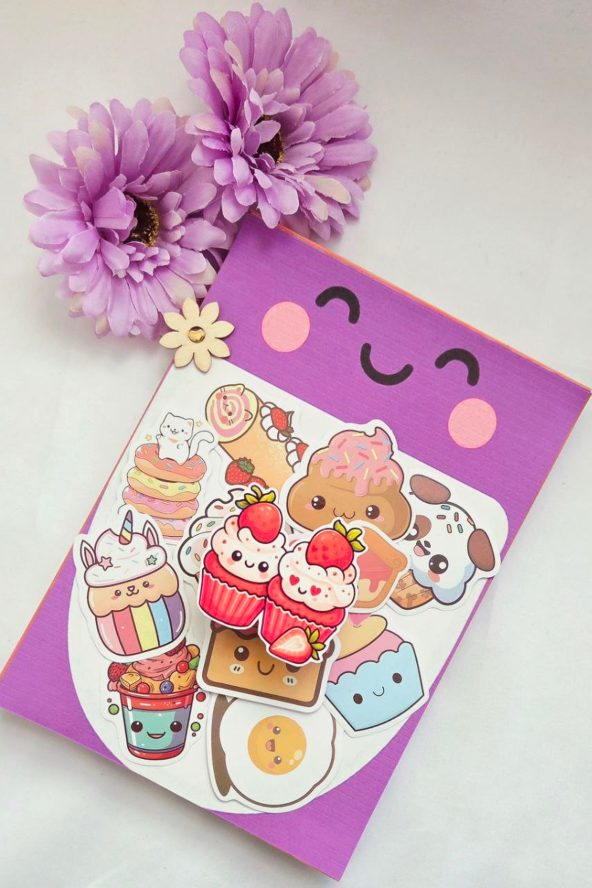🍰 LivLivStar Sweet Fantasy Dessert Collection - Pack of 17 Stickers