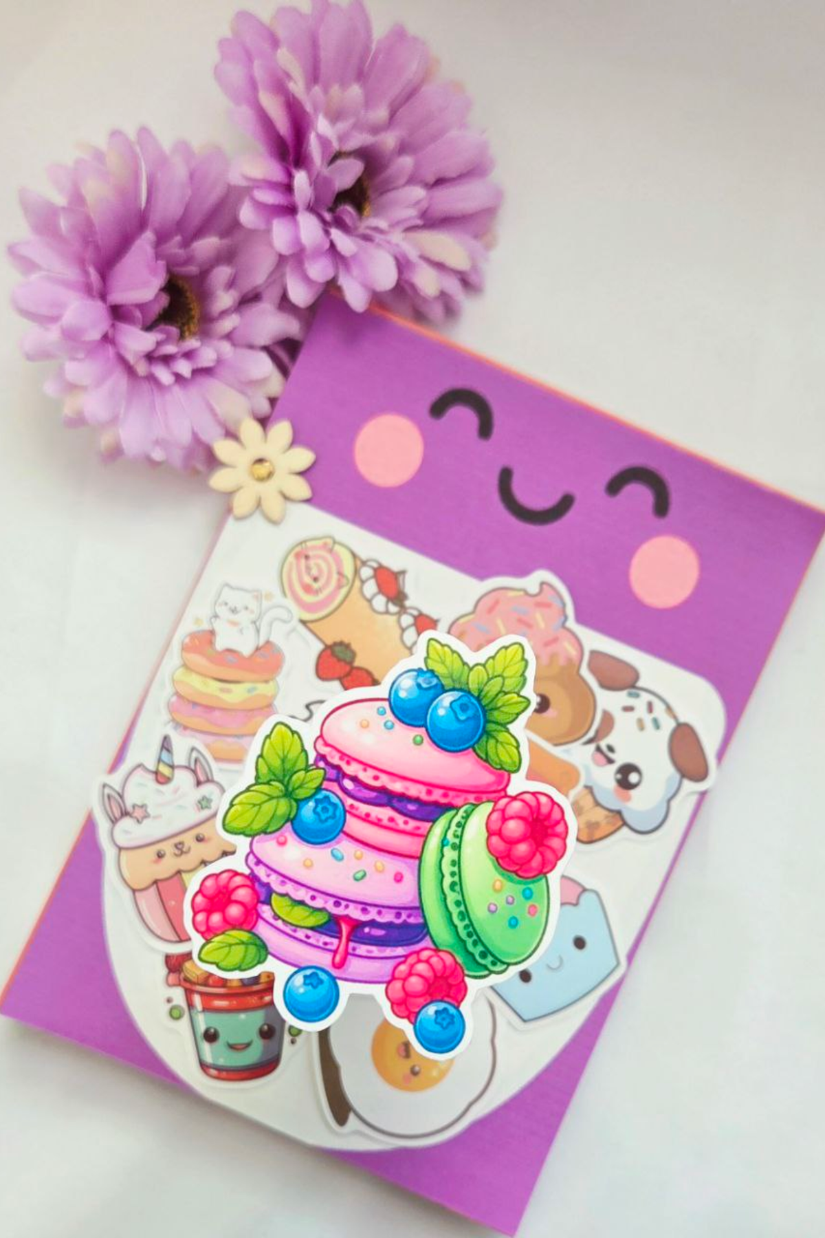 🍰 LivLivStar Sweet Fantasy Dessert Collection - Pack of 17 Stickers