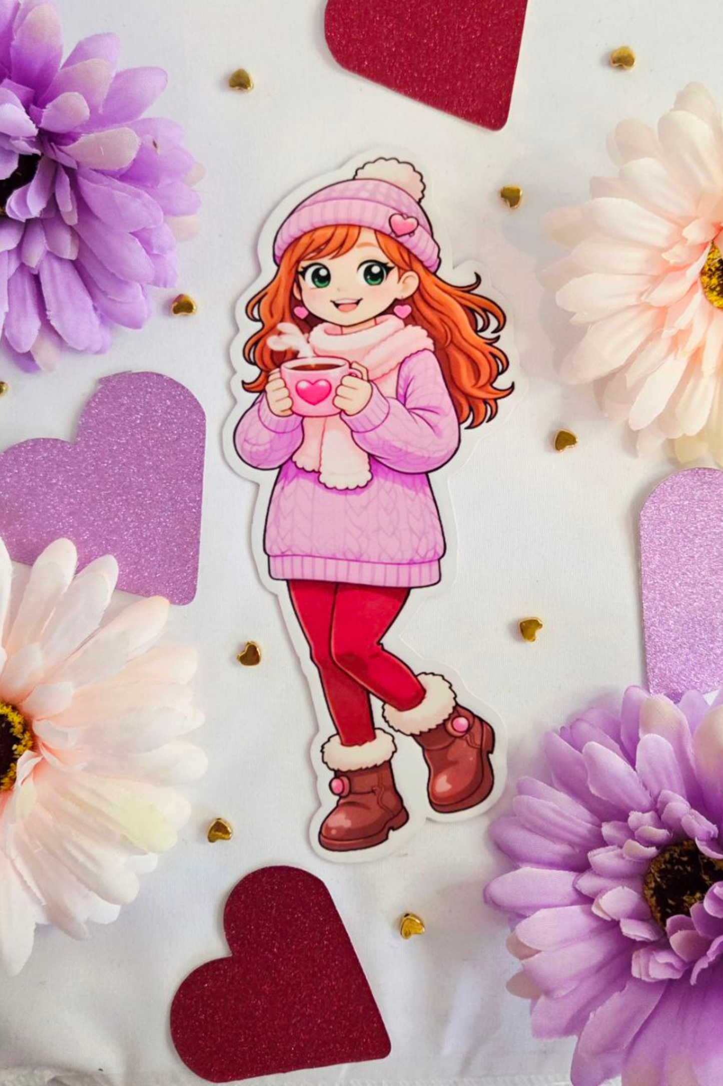 Lilac Cocoa Heart Belle Bookmark