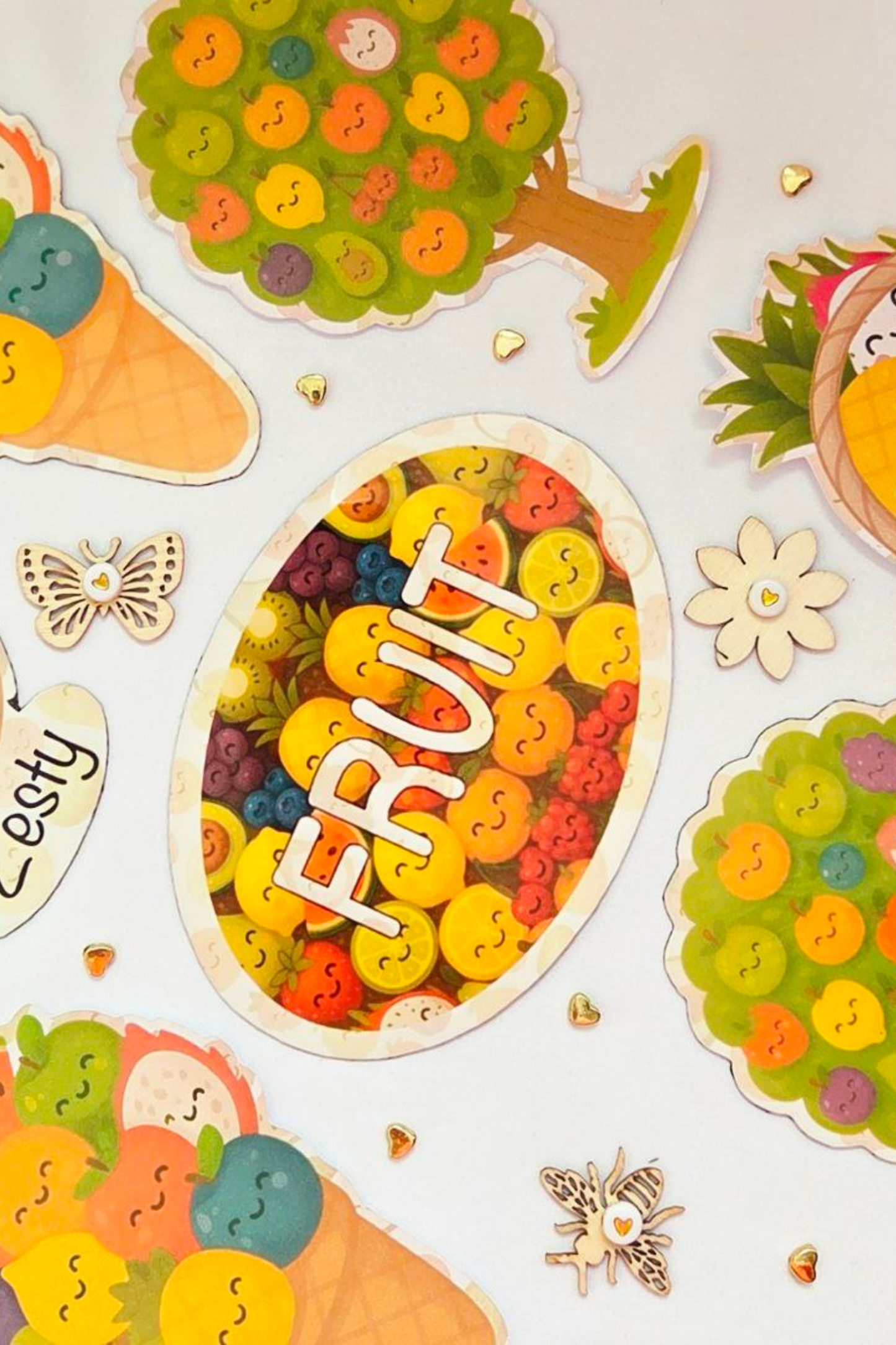 Fruity Smiles Magnet Collection -Pack of 4 Magnets