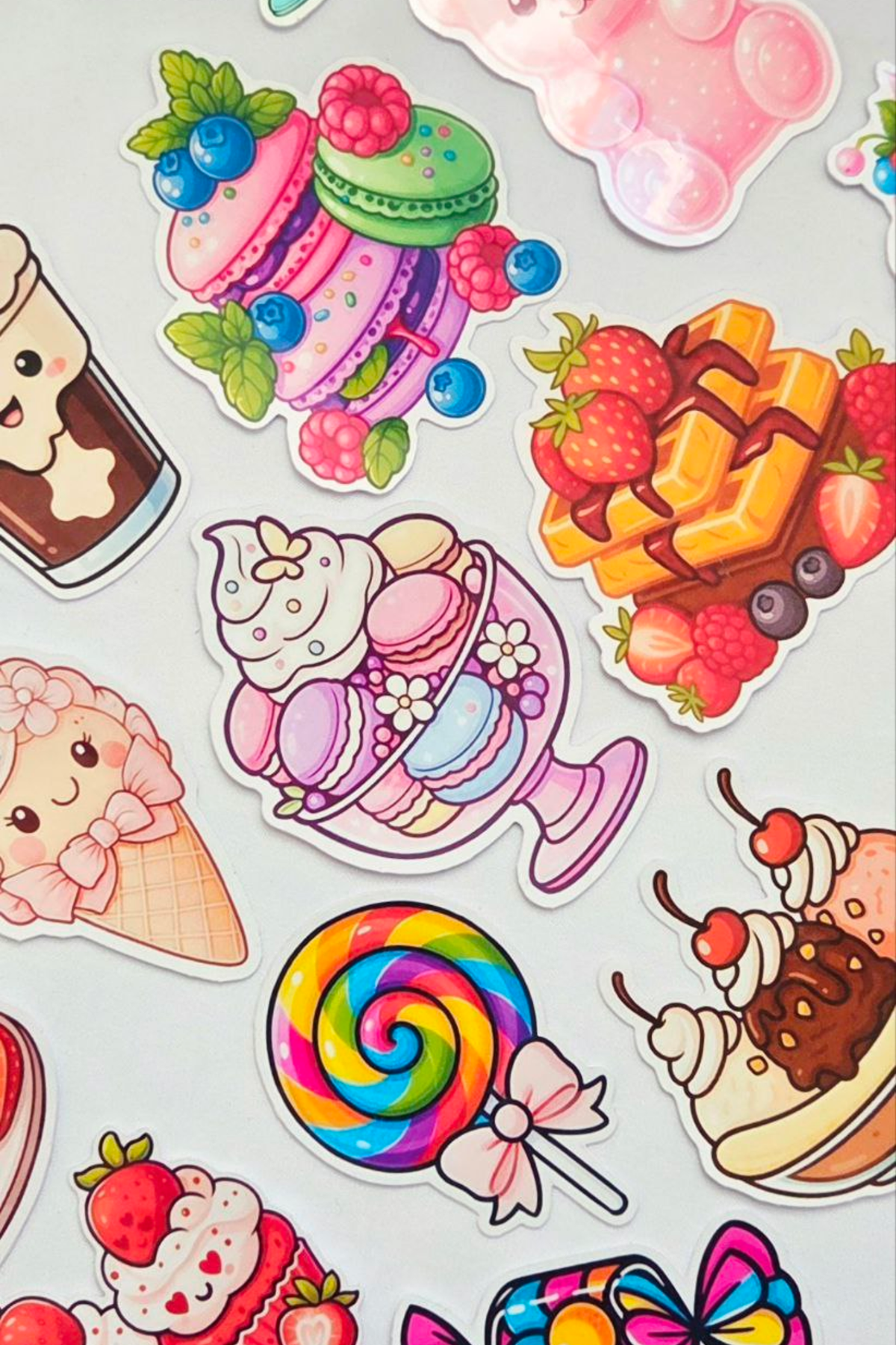 🍰 LivLivStar Sweet Fantasy Dessert Collection - Pack of 17 Stickers