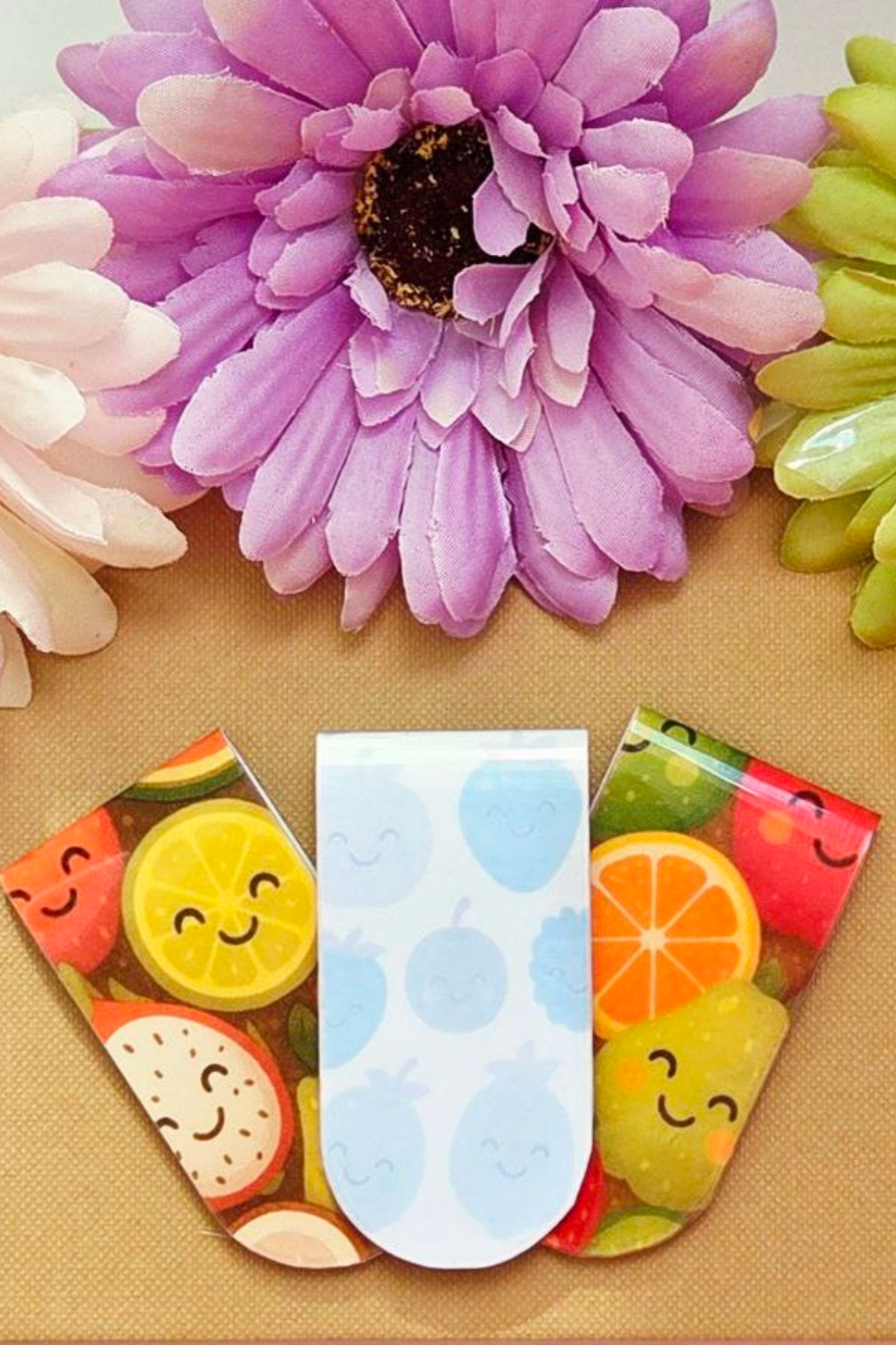 Fruity Smiles Magnetic Bookmarks -Pack of 3 bookmarks