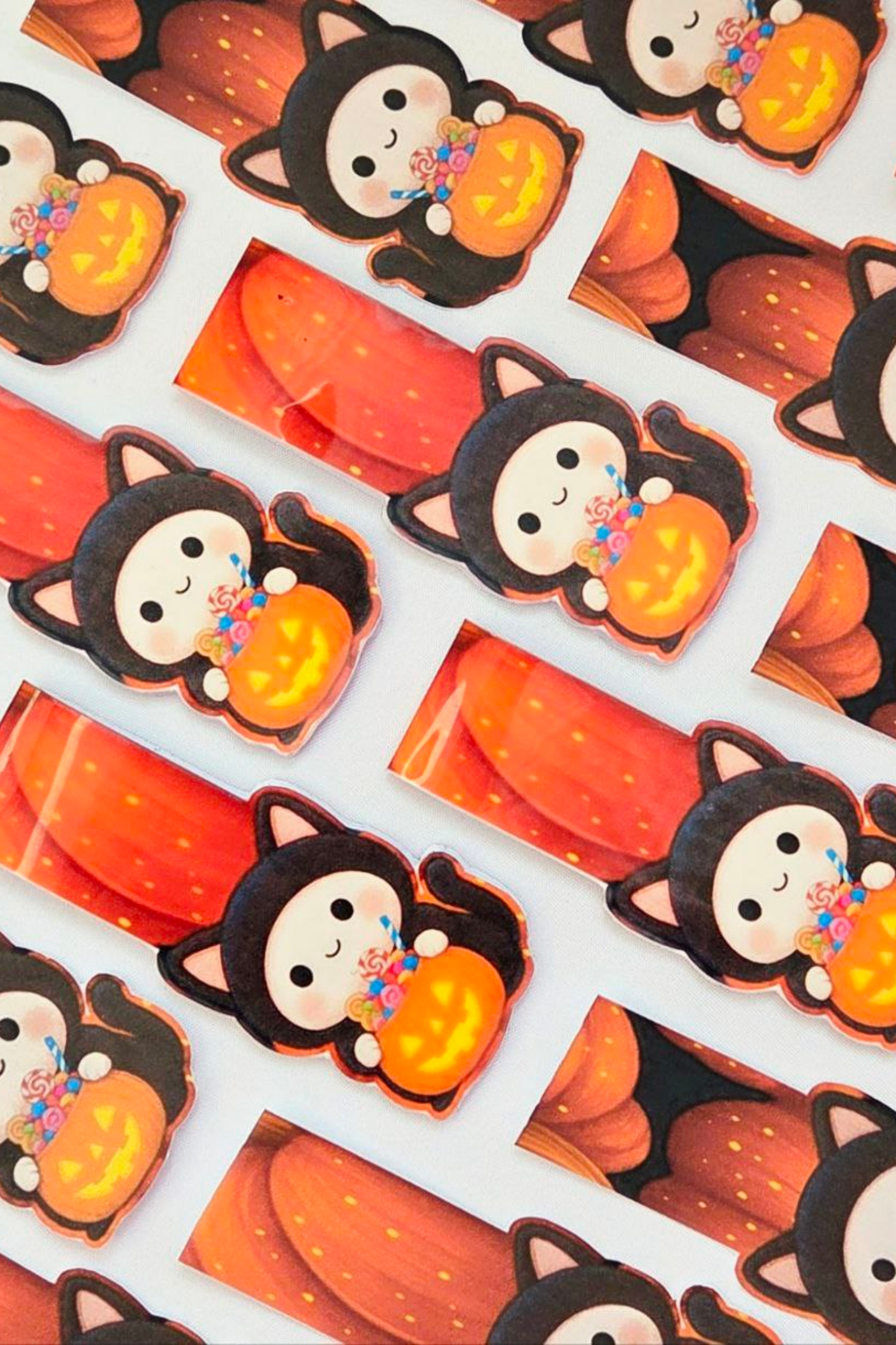 Halloween Cat Magnetic Bookmark