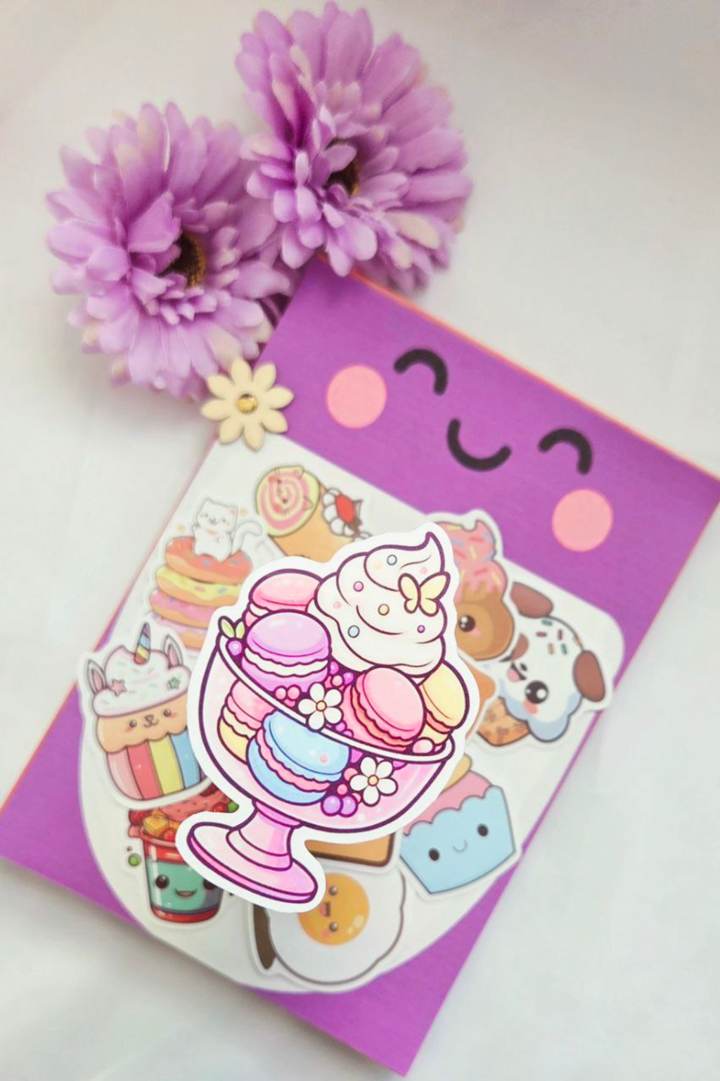 🍰 LivLivStar Sweet Fantasy Dessert Collection - Pack of 17 Stickers