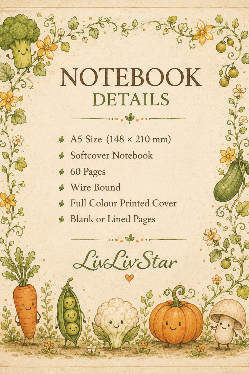 Little Garden Stories — Personalised A5 Notebook