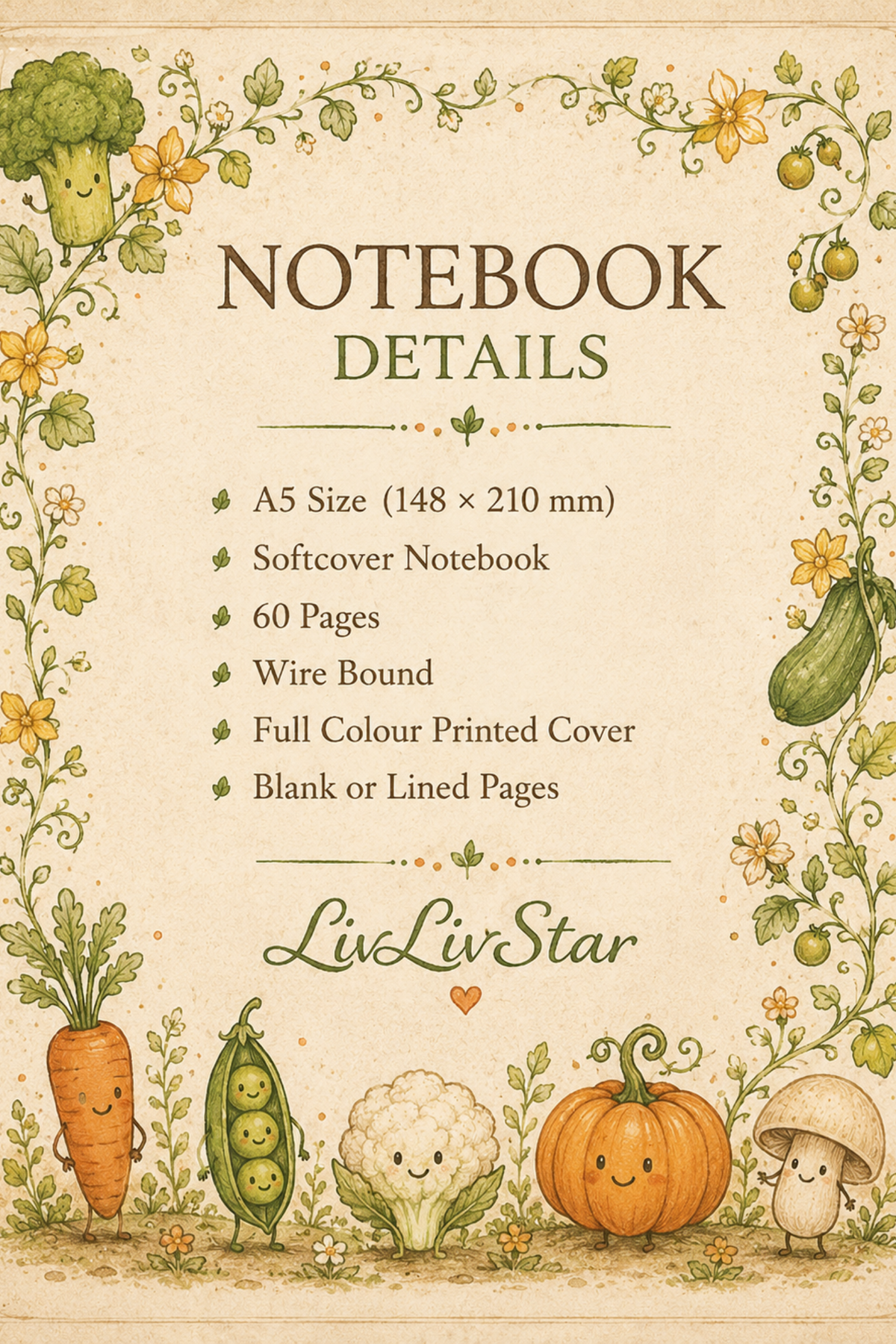 Little Garden Stories — Personalised A5 Notebook