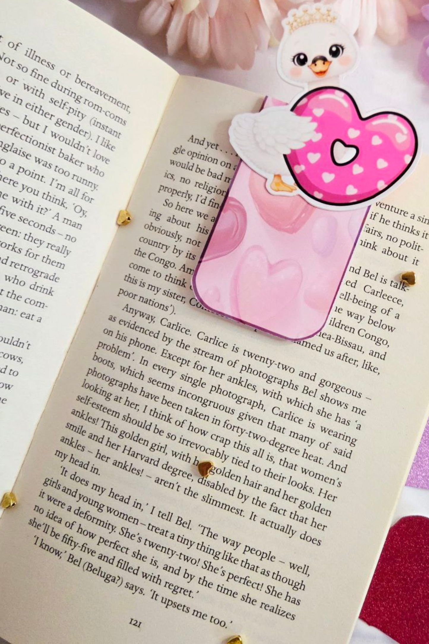 💕 LOVE Swan Magnetic Bookmark Set