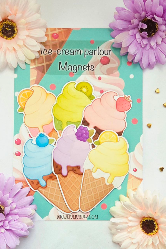 Ice Cream Parlour Magnet Collection