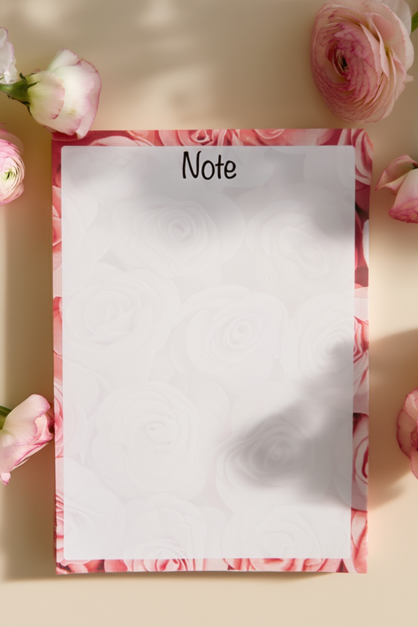 🌸 Rose Bloom A5 Notepad – 60 Pages