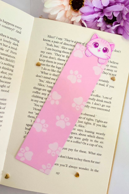 3D effect Blushy Paw Bookmark