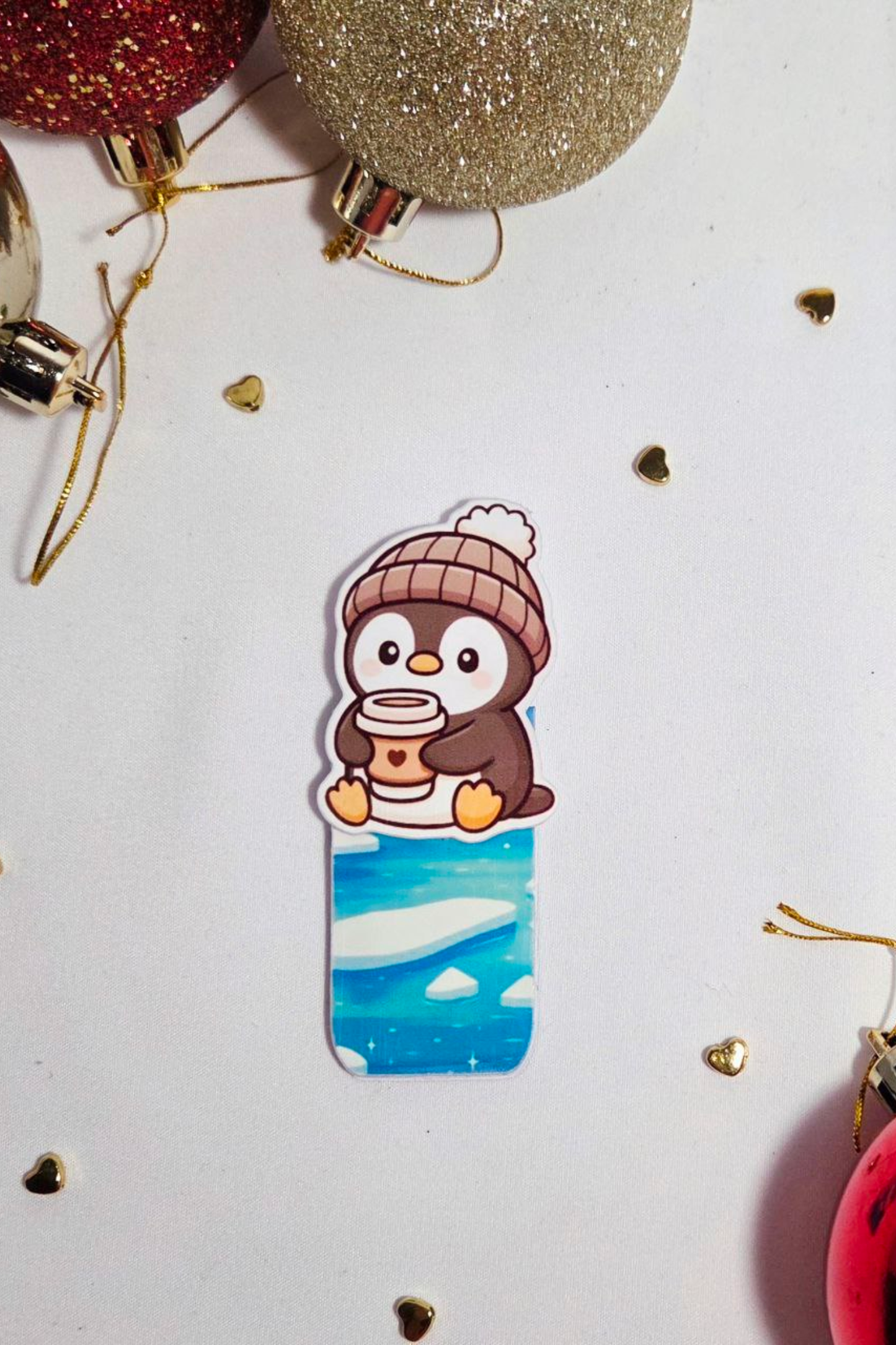 🐧 Cozy Penguin Magnetic Bookmark
